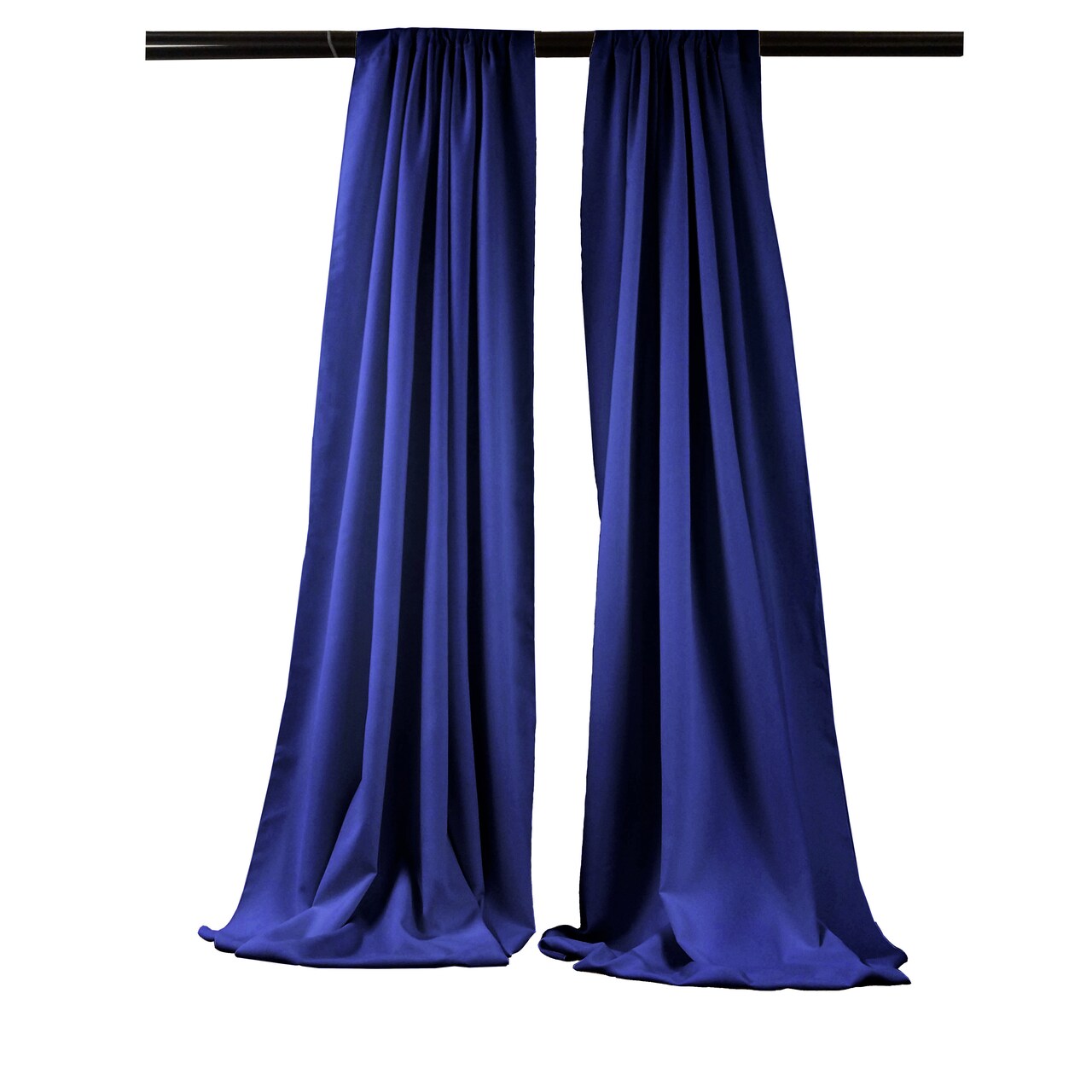 Pack of 2 Polyester Poplin Backdrop Drapes 96 x 58 Inch Semi-Opaque Event Panels